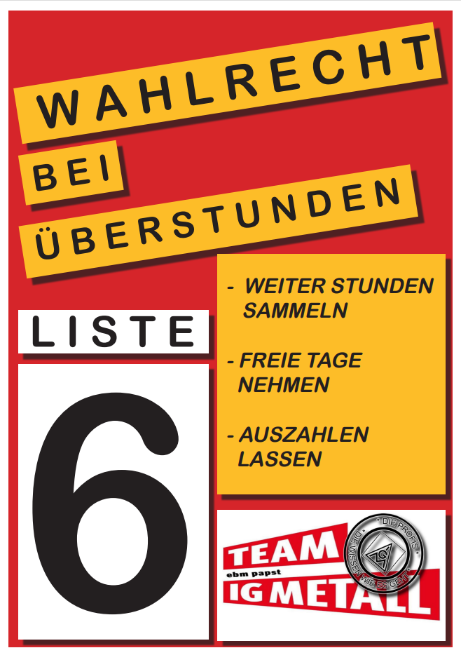 Bild Samstagsarbeit